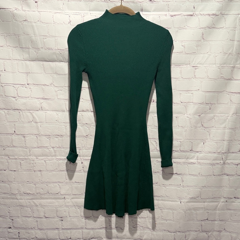 Derek Heart Dark Green Long Sleeve Sweater Dress Woman's Size Small
